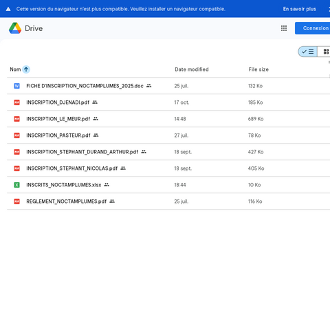 Capture d'écran du site de l'annonce