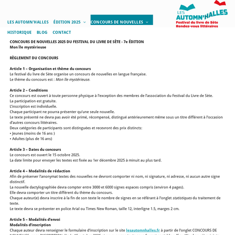 Capture d'écran du site de l'annonce