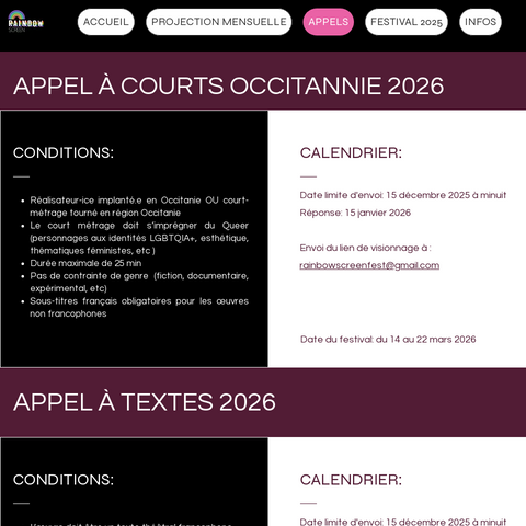 Capture d'écran du site de l'annonce