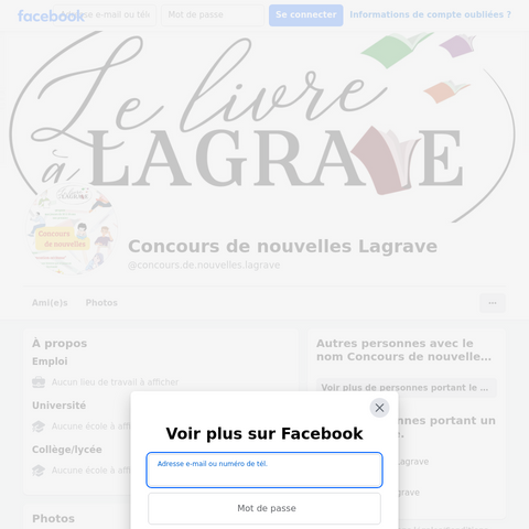 Capture d'écran du site de l'annonce