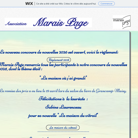 Capture d'écran du site de l'annonce