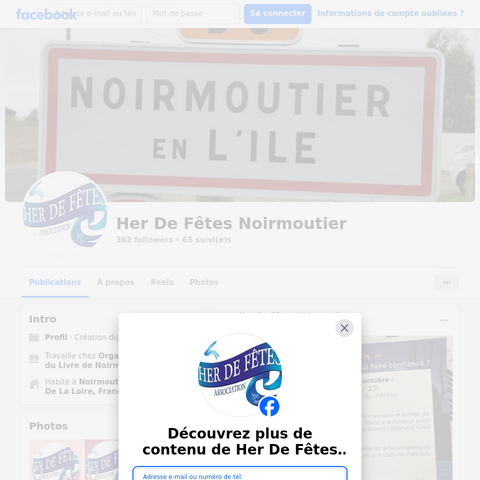 Capture d'écran du site de l'annonce