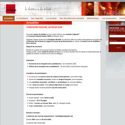 Capture d'écran du site de l'annonce