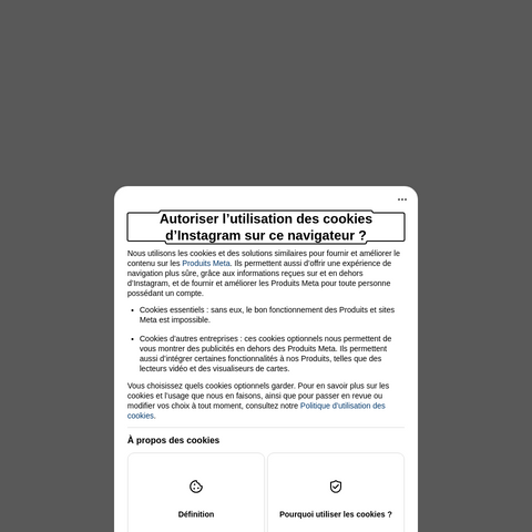 Capture d'écran du site de l'annonce