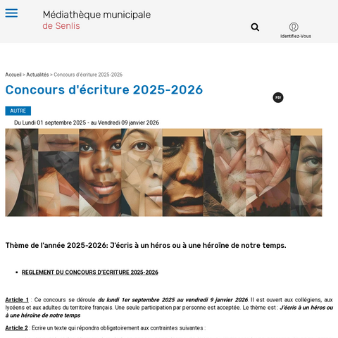 Capture d'écran du site de l'annonce