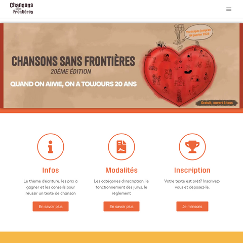 Capture d'écran du site de l'annonce