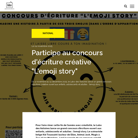 Capture d'écran du site de l'annonce