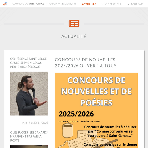 Capture d'écran du site de l'annonce