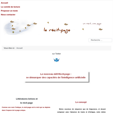 Capture d'écran du site de l'annonce