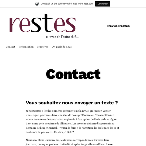 Capture d'écran du site de l'annonce