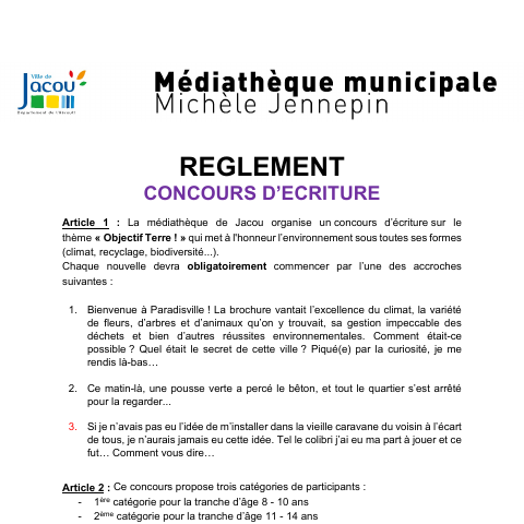 Capture d'écran du site de l'annonce