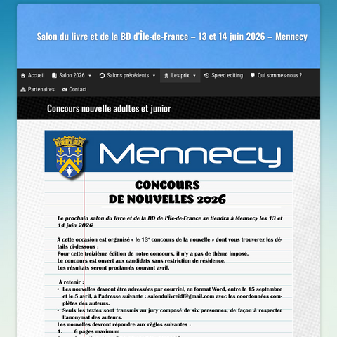 Capture d'écran du site de l'annonce