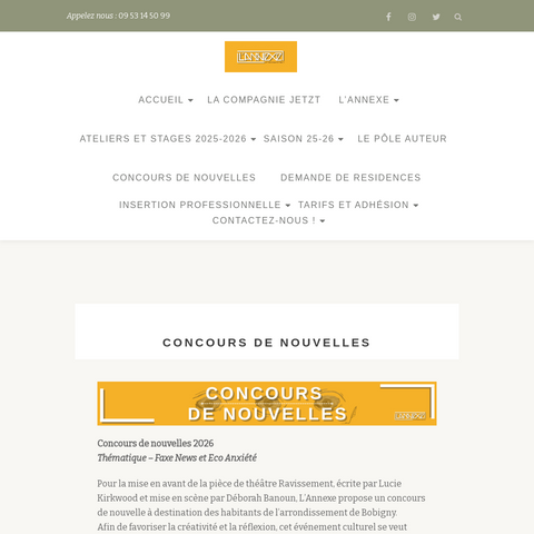 Capture d'écran du site de l'annonce