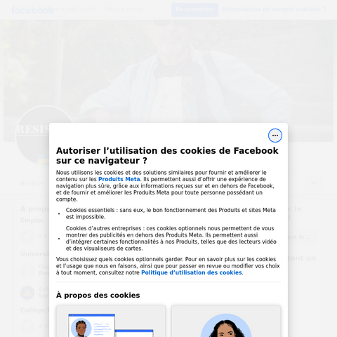 Capture d'écran du site de l'annonce