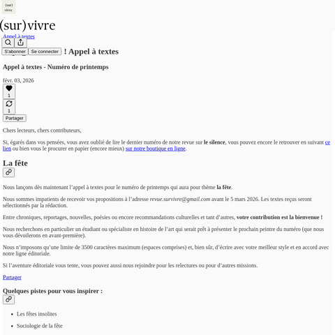Capture d'écran du site de l'annonce