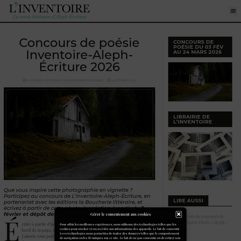 Capture d'écran du site de l'annonce