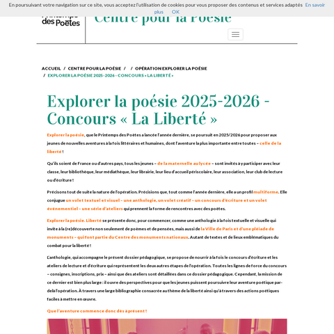 Capture d'écran du site de l'annonce