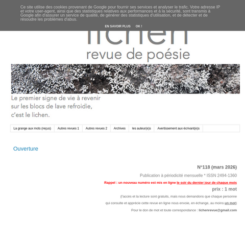 Capture d'écran du site de l'annonce