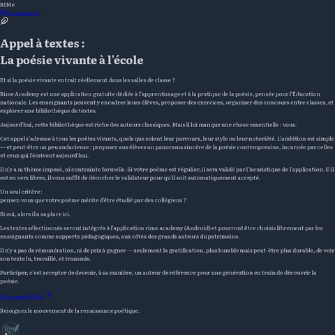 Capture d'écran du site de l'annonce