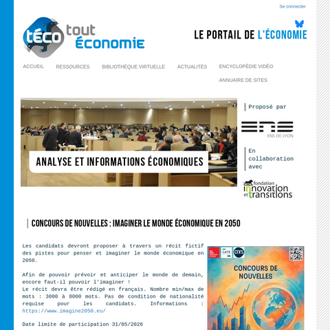 Capture d'écran du site de l'annonce