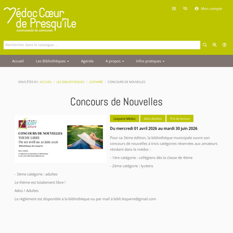 Capture d'écran du site de l'annonce