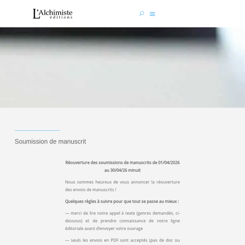 Capture d'écran du site de l'annonce
