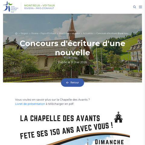 Capture d'écran du site de l'annonce