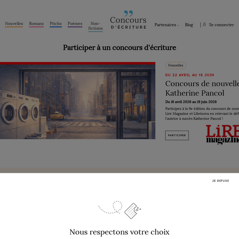 Capture d'écran du site de l'annonce