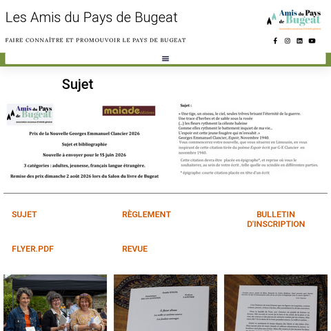 Capture d'écran du site de l'annonce