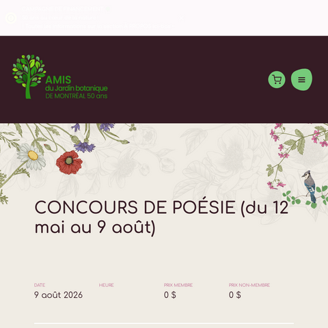 Capture d'écran du site de l'annonce