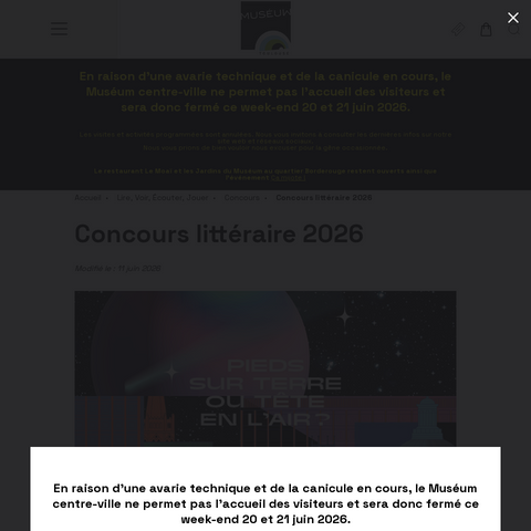 Capture d'écran du site de l'annonce