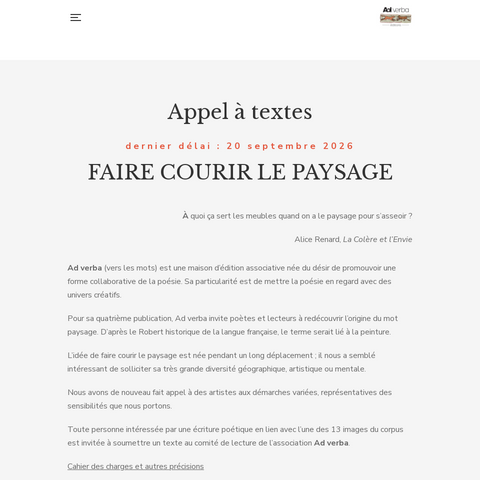 Capture d'écran du site de l'annonce